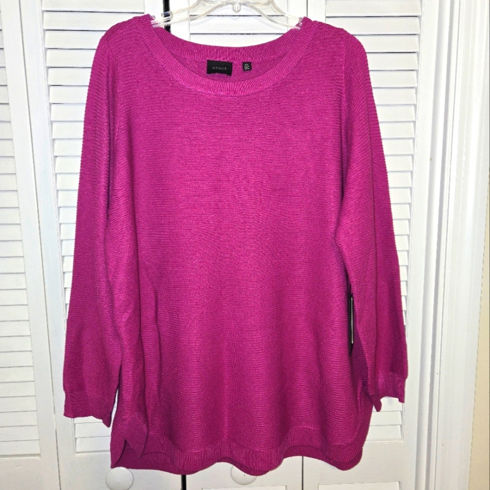 Cyrus Women's 2X Purple Orchid Sweater NEW Boho